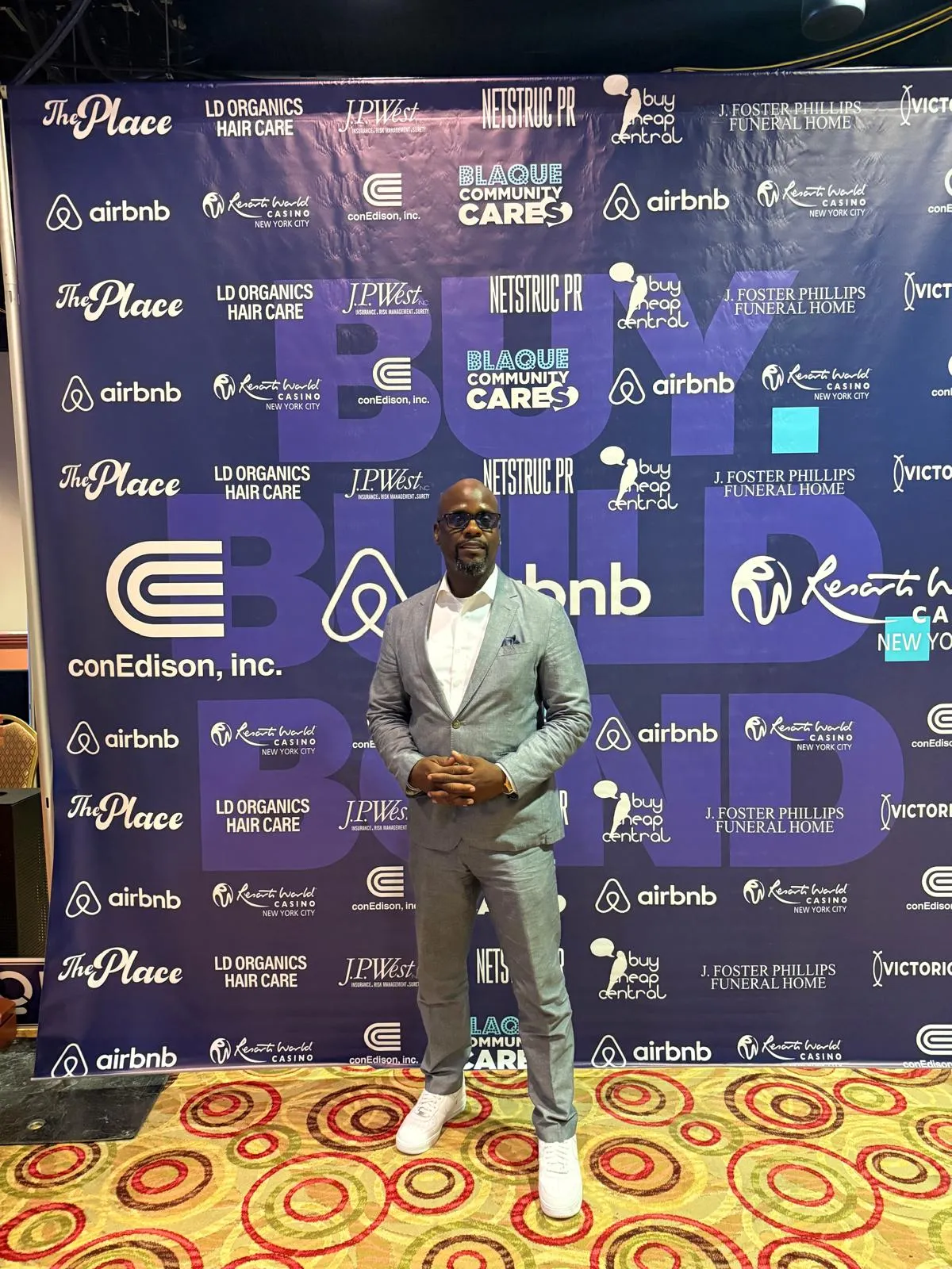 Community leader at a corporate partnership and leadership event